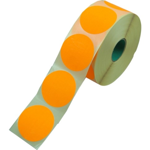 Een Etiket, Reclame-etiket, papier, permanent, ∅62mm, fluor/oranje OP=OP koop je bij ShopXPress